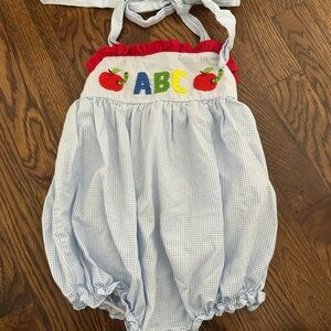 ABC Embroidered Baby Romper